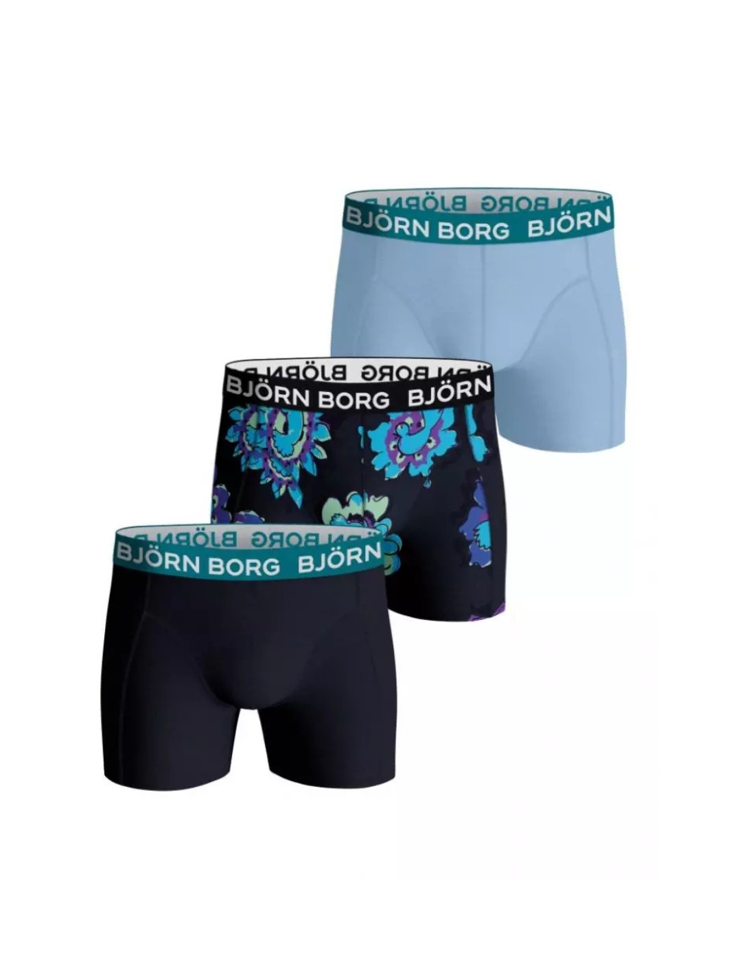 3-pack Björn Borg Boys boxershorts i blå färger