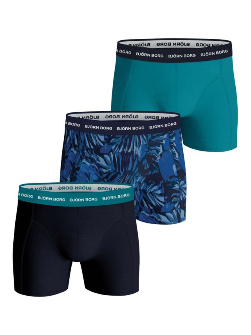 3-Pack Blå Björn Borg Boxer Shorts