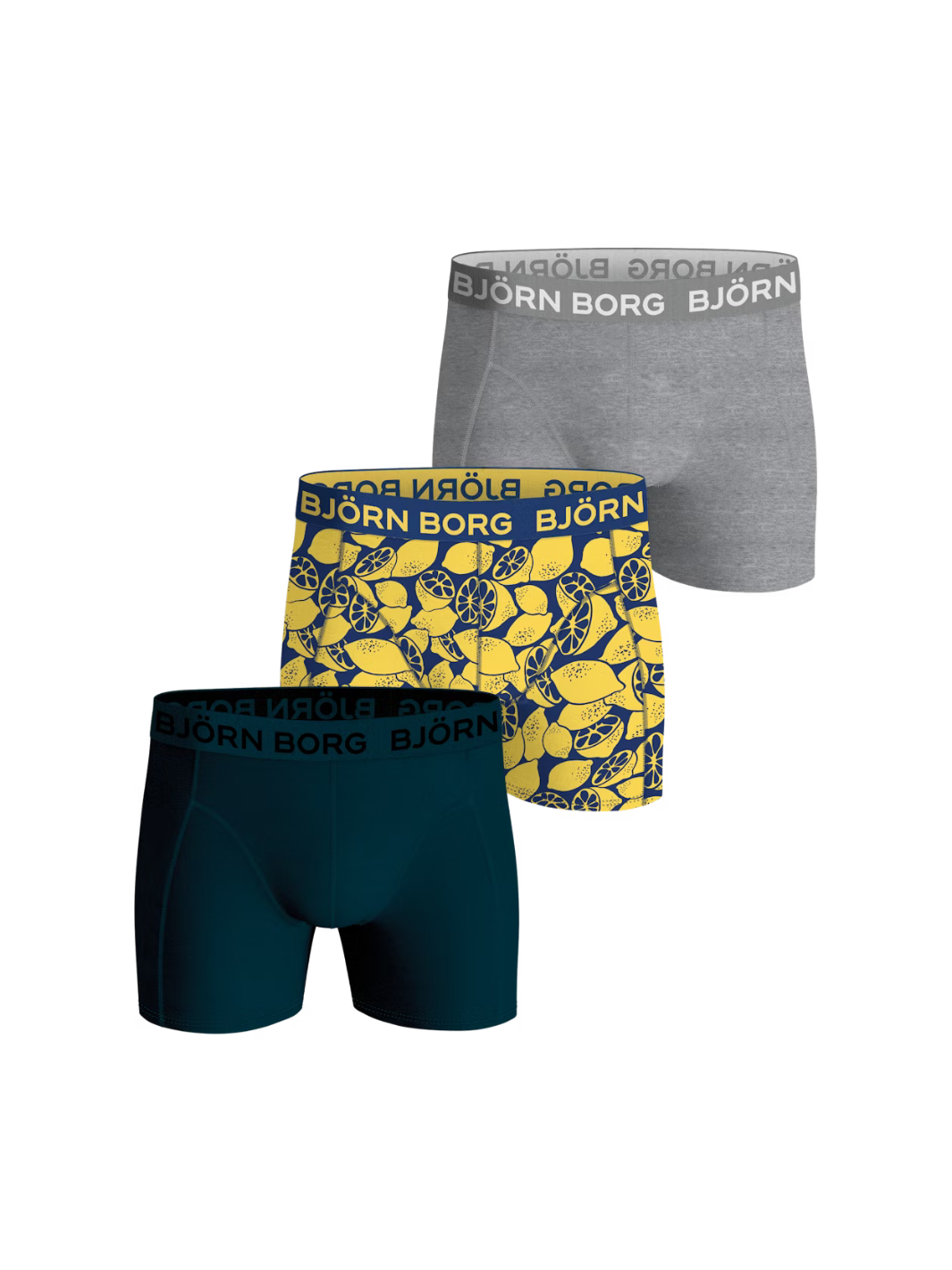 3-pack blå/gul Björn Borg Boys boxershorts
