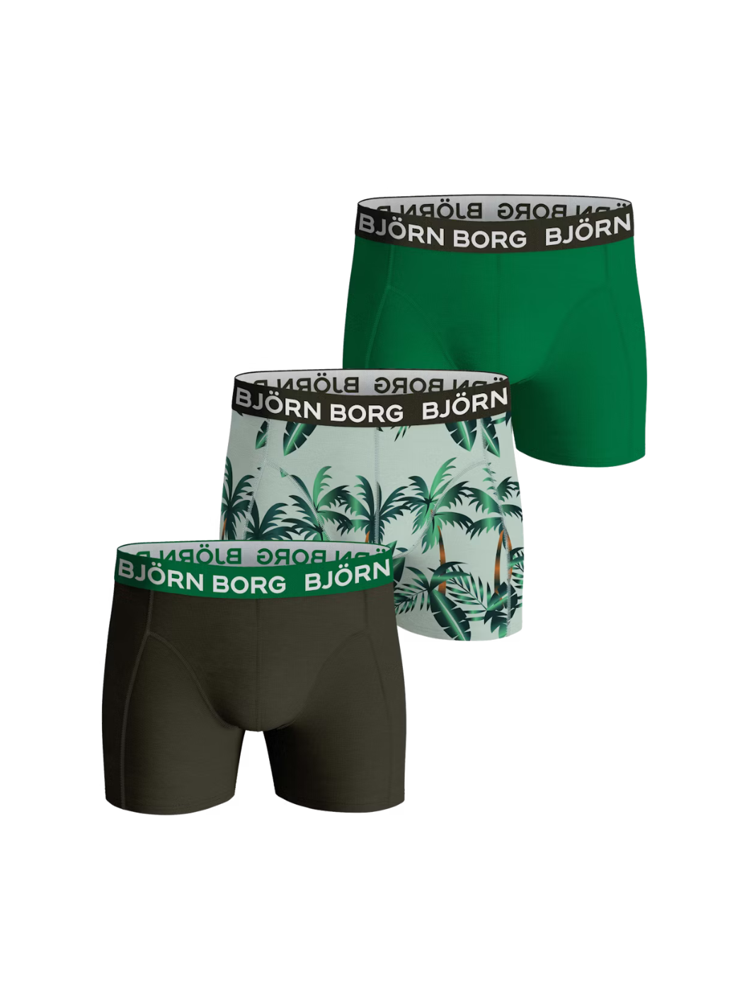 3-pack grön Björn Borg Boxershorts för pojkar