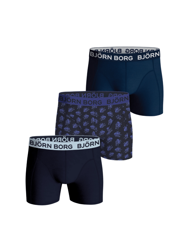 3 - Pack Blå Björn Borg Drenge Boxershorts 146 - 152 Björn Borg
