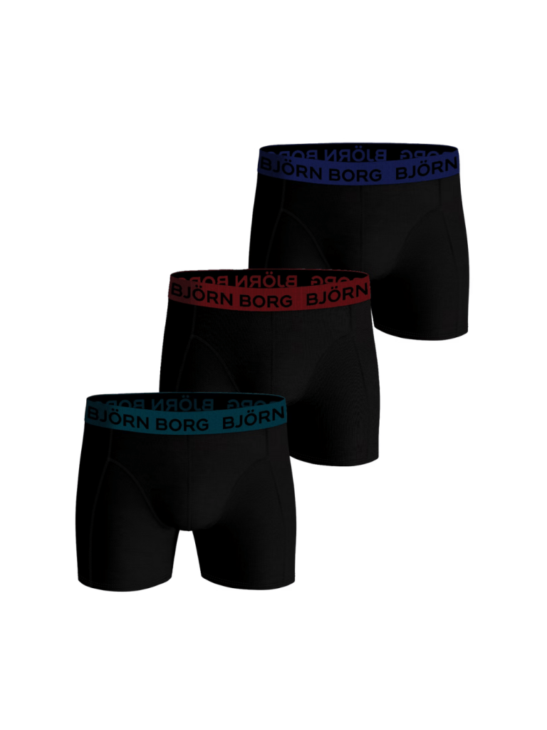 3 - Pack Sorte Björn Borg Drenge Boxershorts 122 - 128 Björn Borg