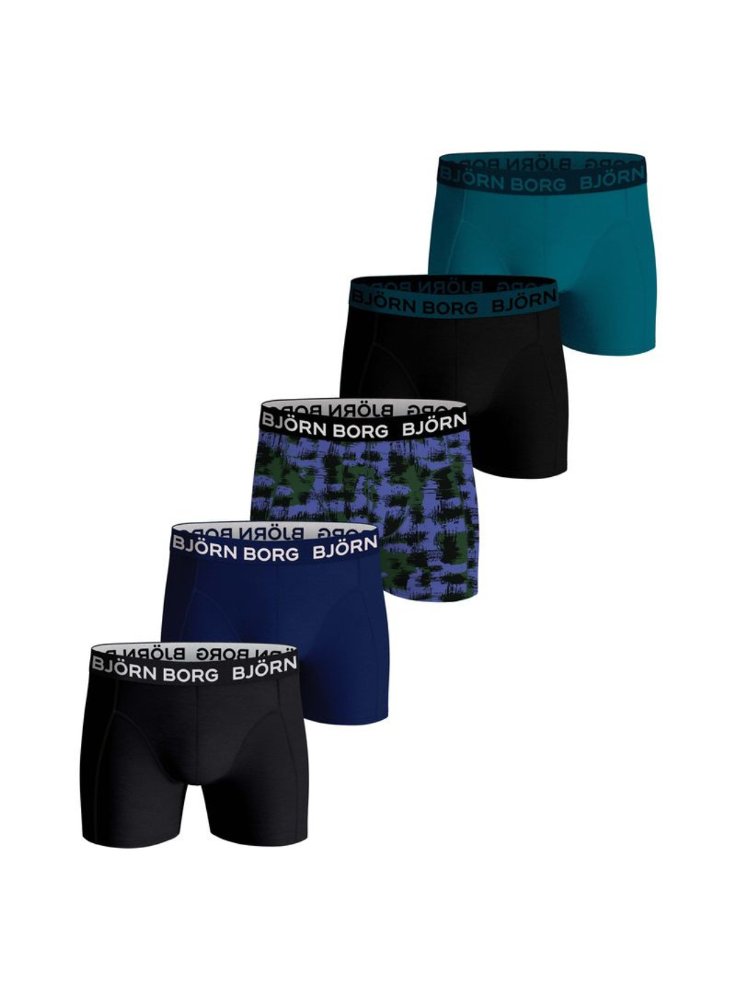 5-pack Björn Borg boxershorts med mörka färger