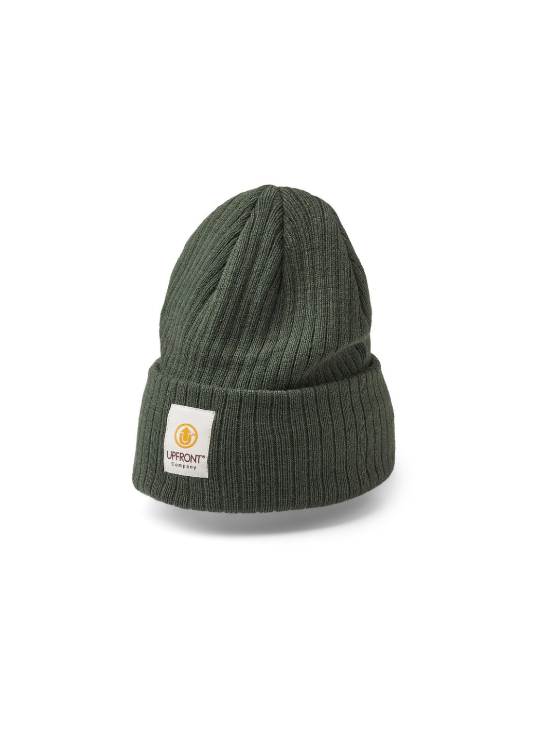 Army Green Stranded Upfront Beanie