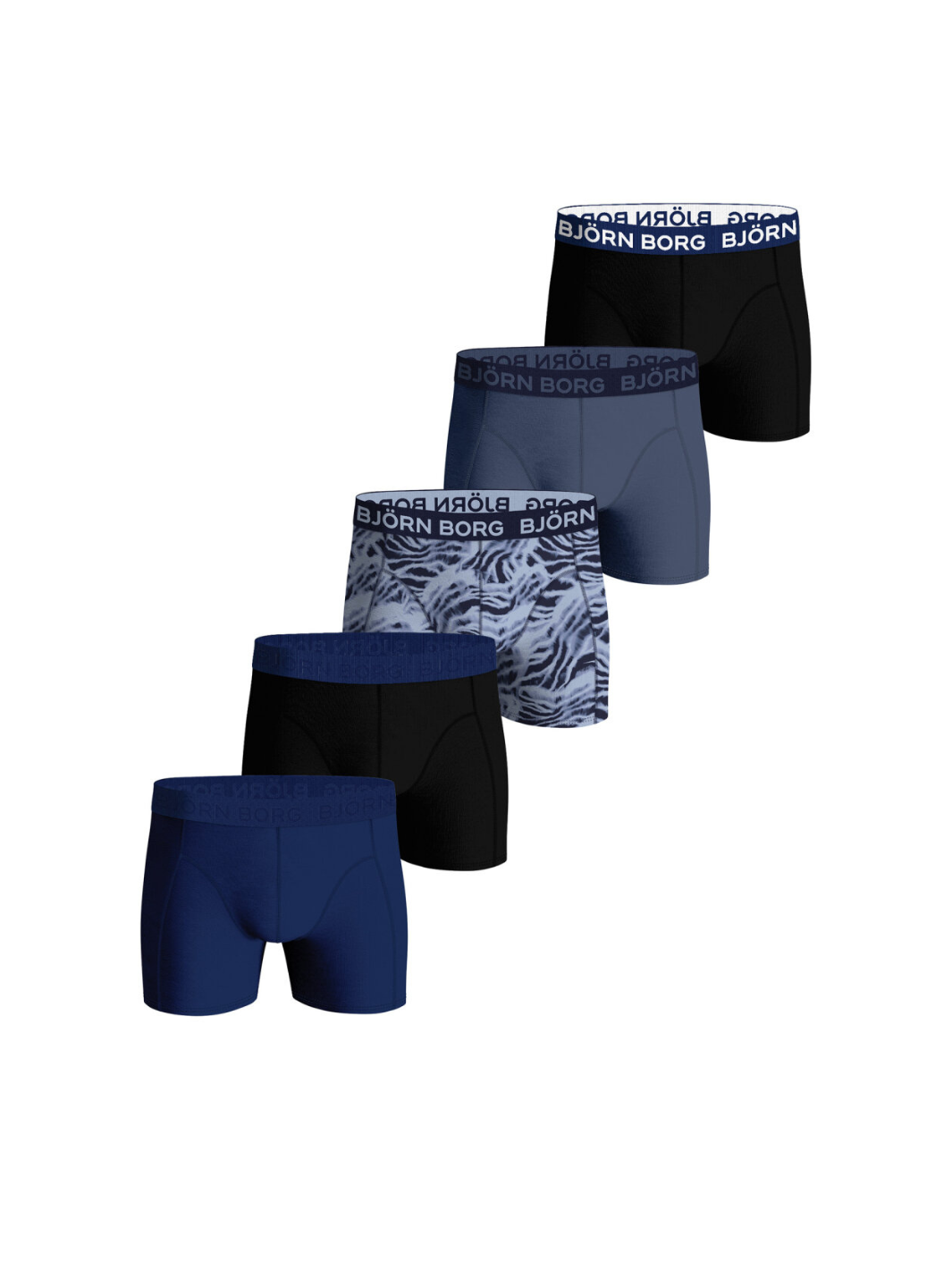 Björn Borg 5-pack boxershorts i blå nyanser