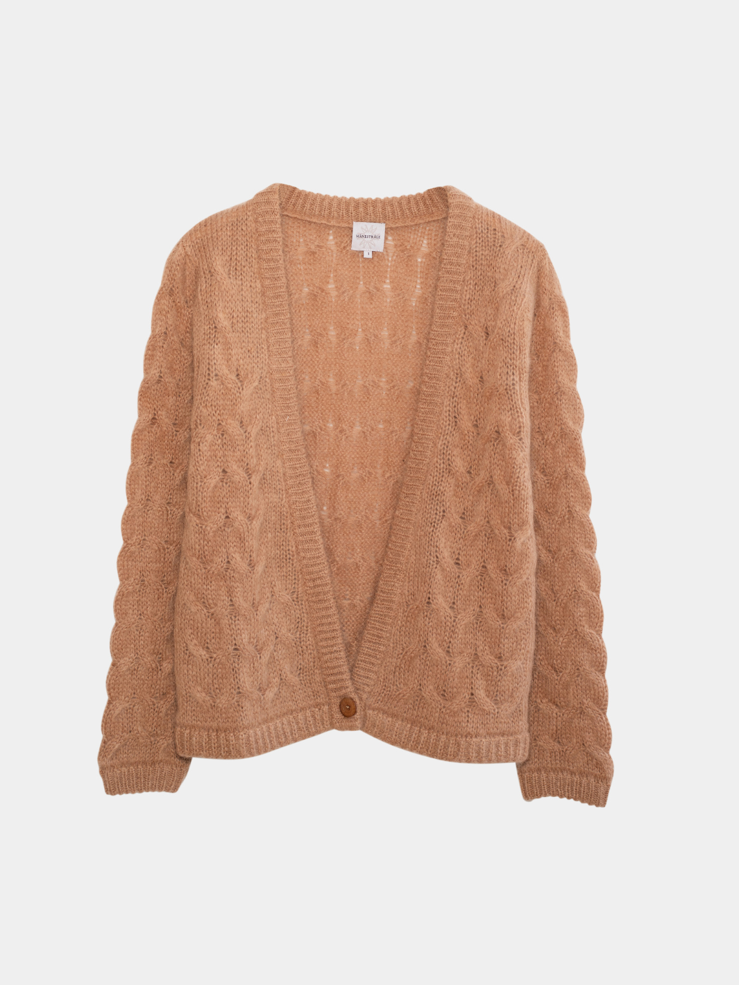 Camel Saga Moonbeam Mohair Cardigan