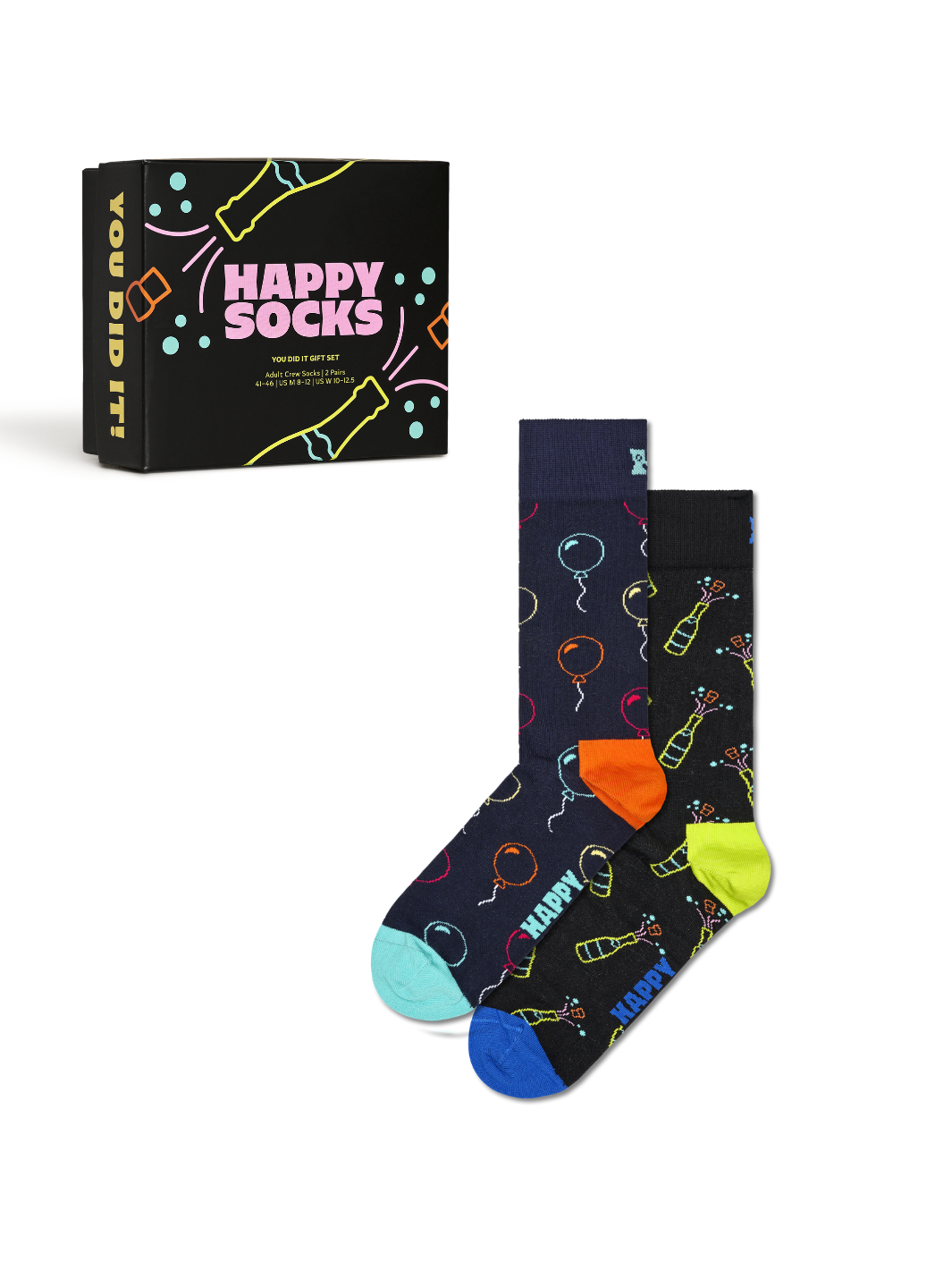 Happy Socks 2-pack Grattis presentförpackning för honom och henne