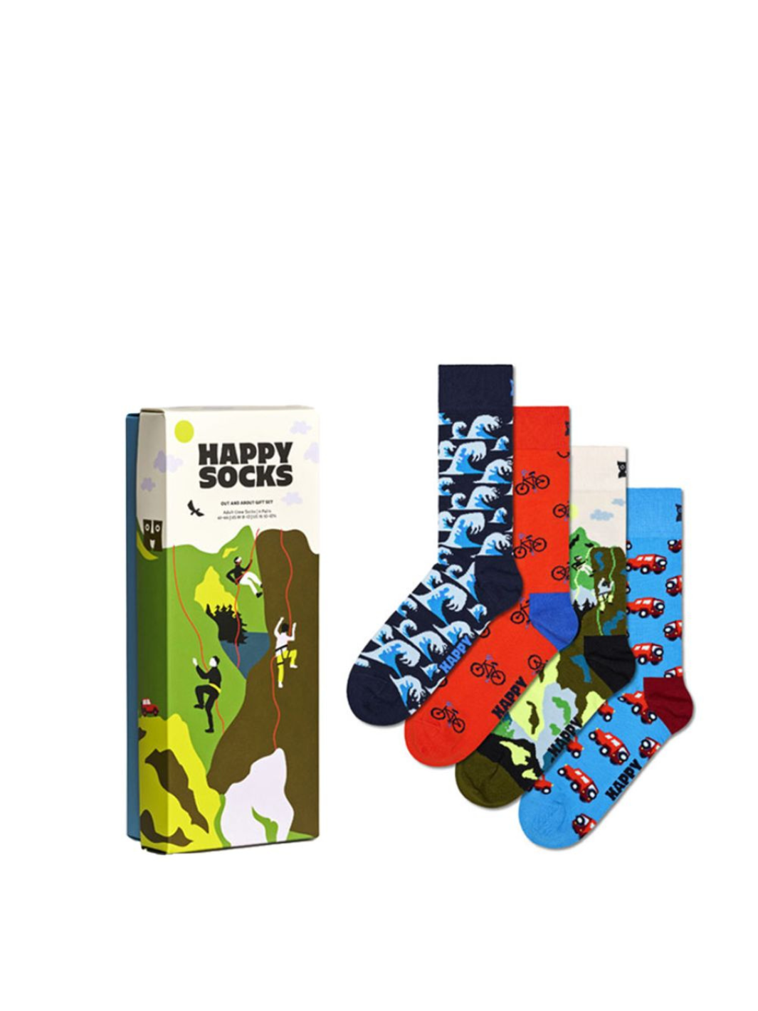 Happy Socks 4-pack presentask för utomhusälskaren