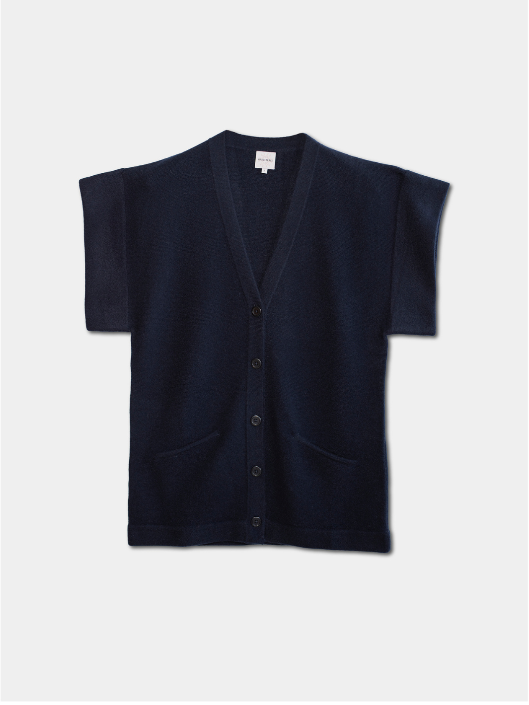 Lång mörkblå Leonora Moonbeam Cashmere Cardigan