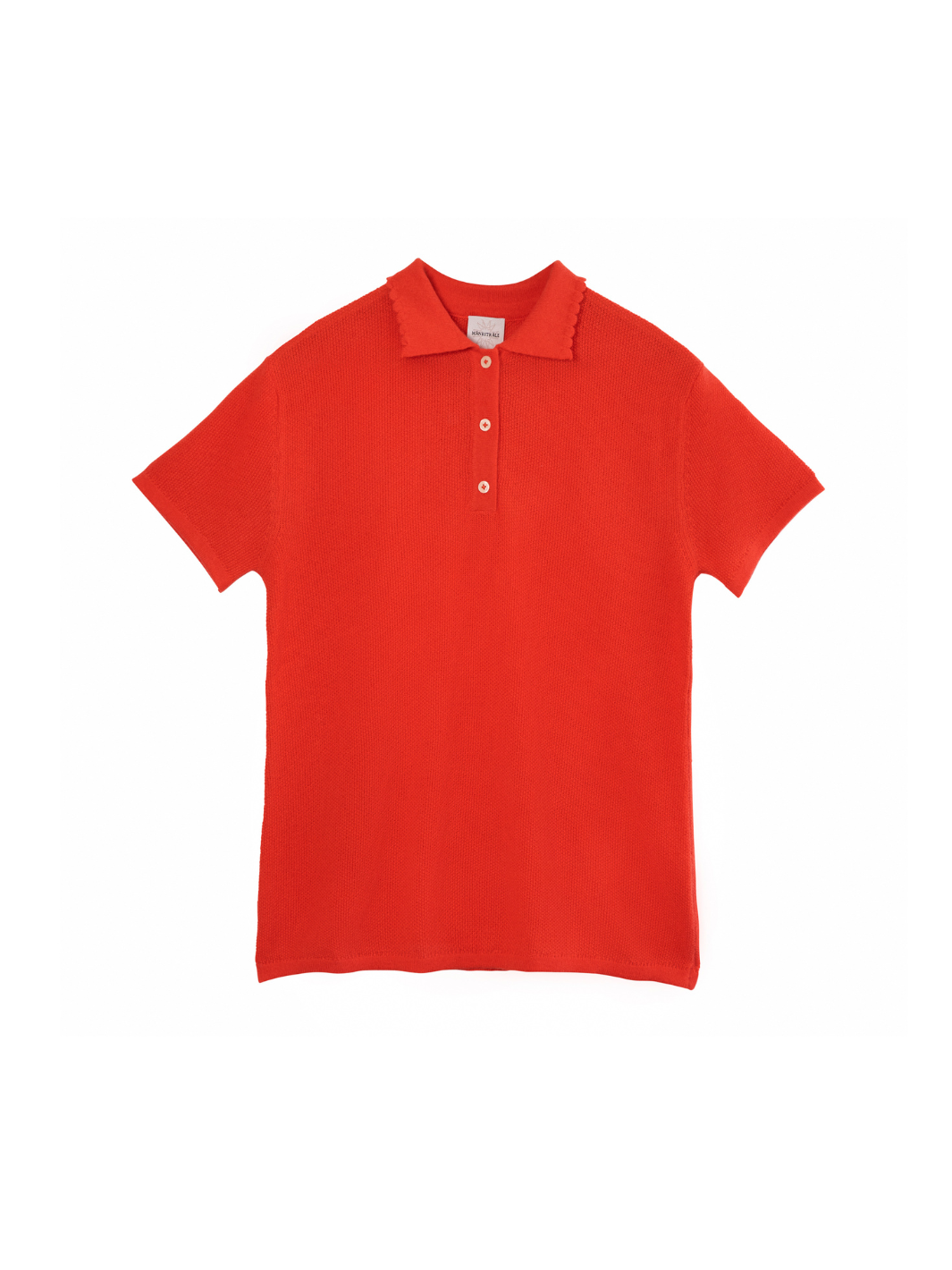 Orange Mille Moonbeam Cashmere Polo