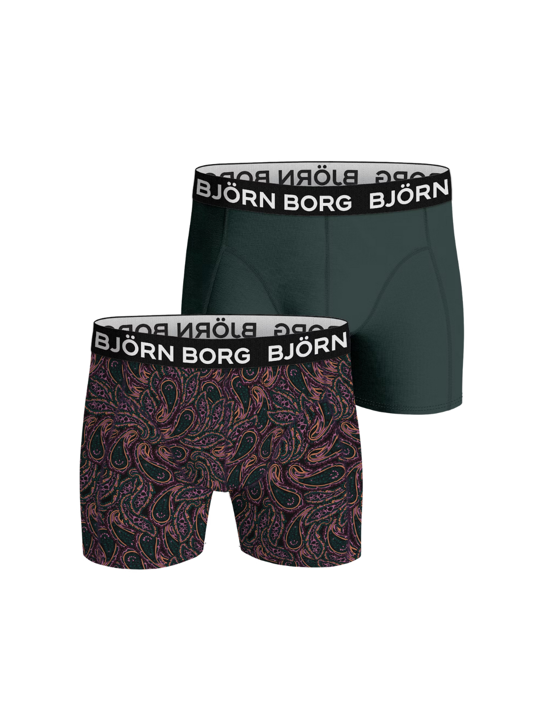 Björn Borg 2-Pack 10003174-MP003 farverige Bambus boxershorts til mænd - Komfortabelt og slidstærkt undertøj