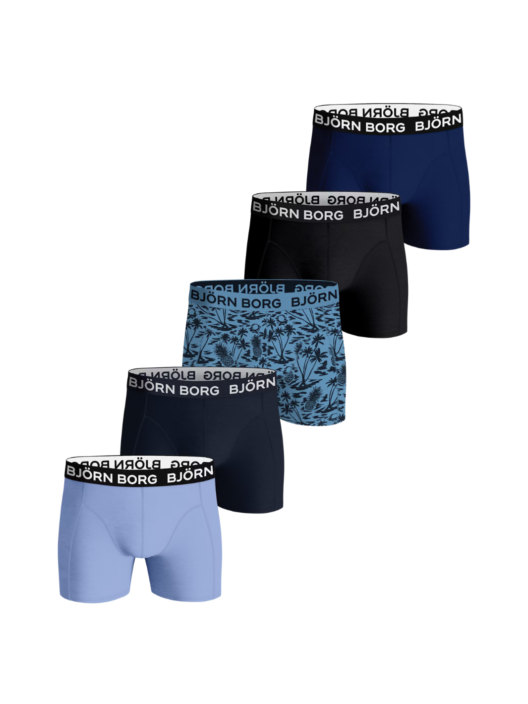 Björn Borg 5-Pack 10003035-MP003 farverige boxershorts til drenge - Komfortabelt og slidstærkt undertøj