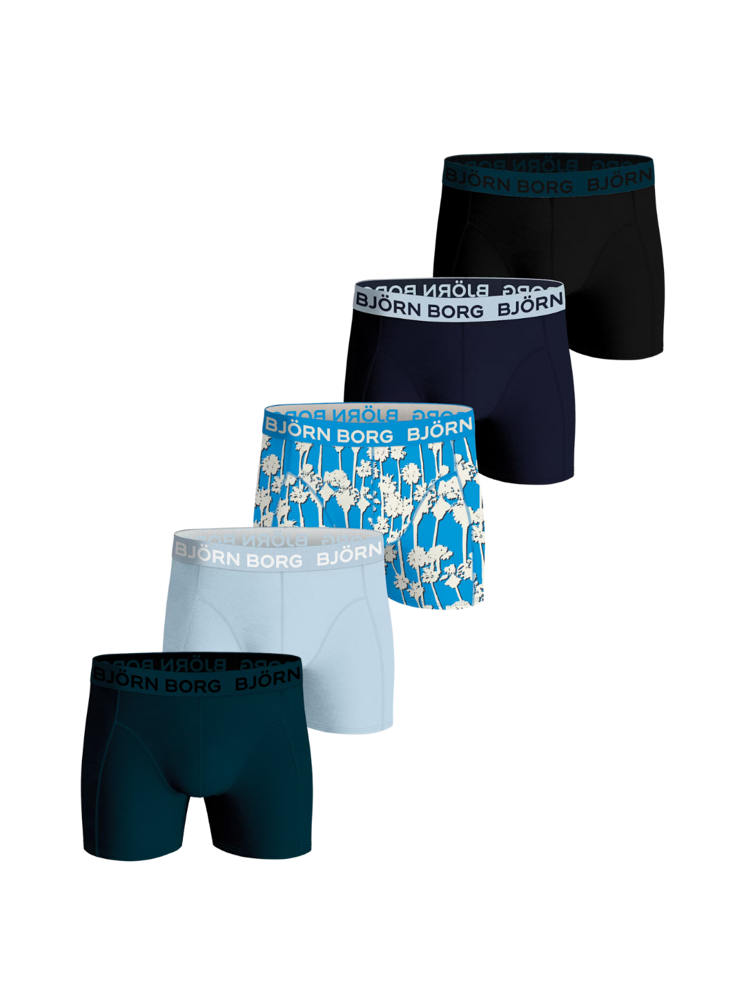 Björn Borg 5-Pack 10002901-MP002 farverige boxershorts til drenge - Komfortabelt og slidstærkt undertøj