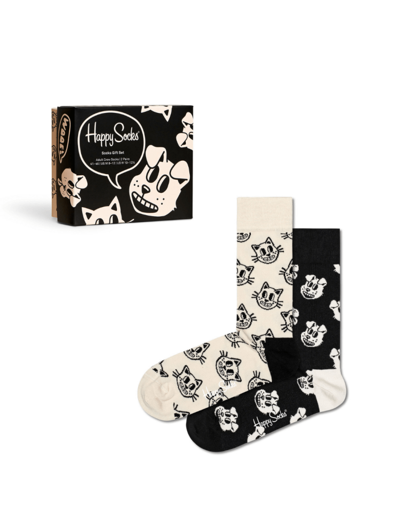 Happy Socks 2 - Pack Kæledyrs Gaveæske Til Ham & Hende 36 - 40 Happy Socks