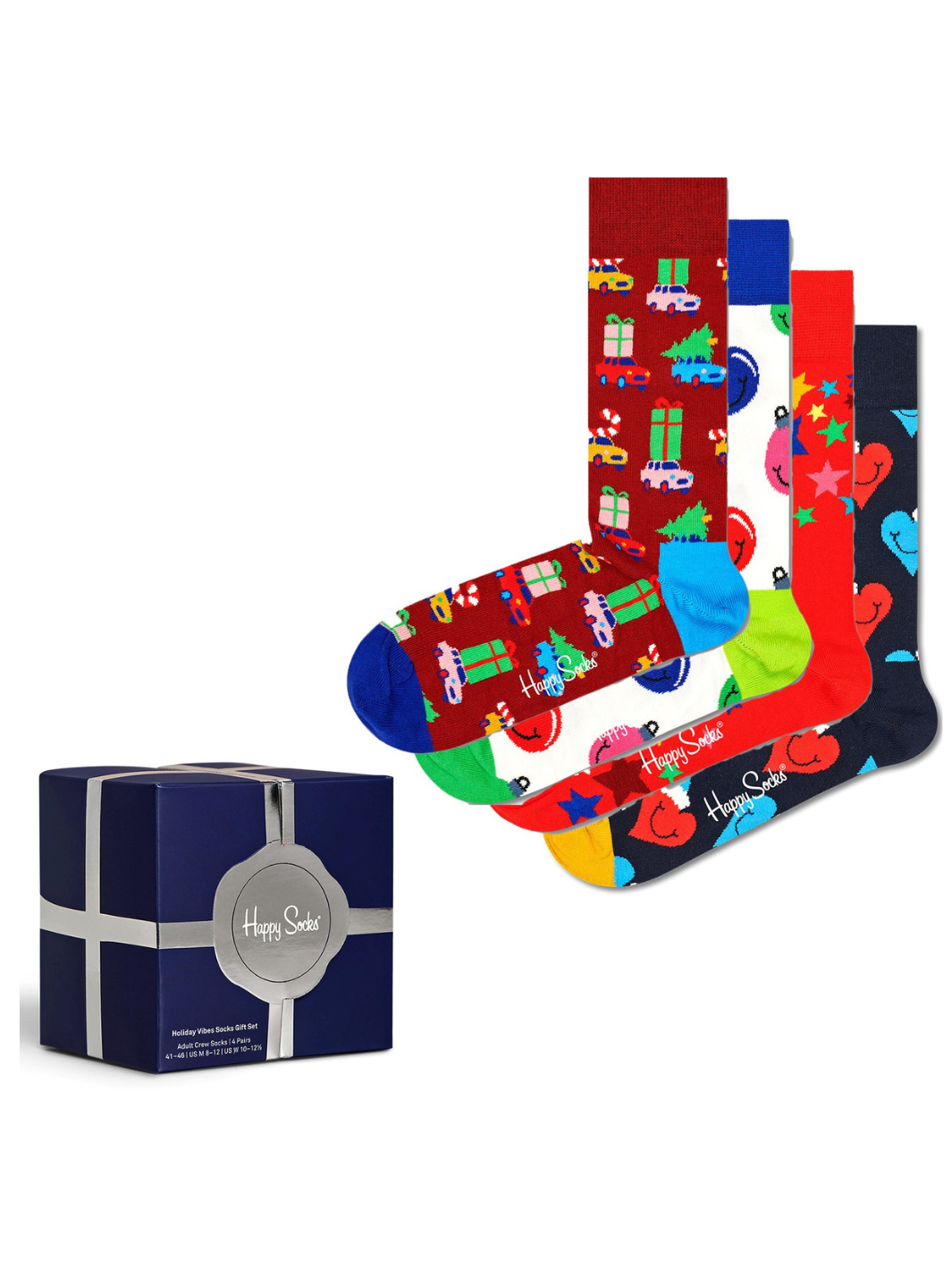 Happy Socks 4-pack presentask med semestermotiv