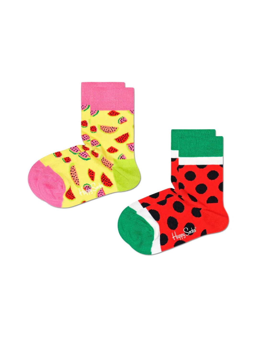 2-pack Happy Socks med vattenmelonmotiv för barn