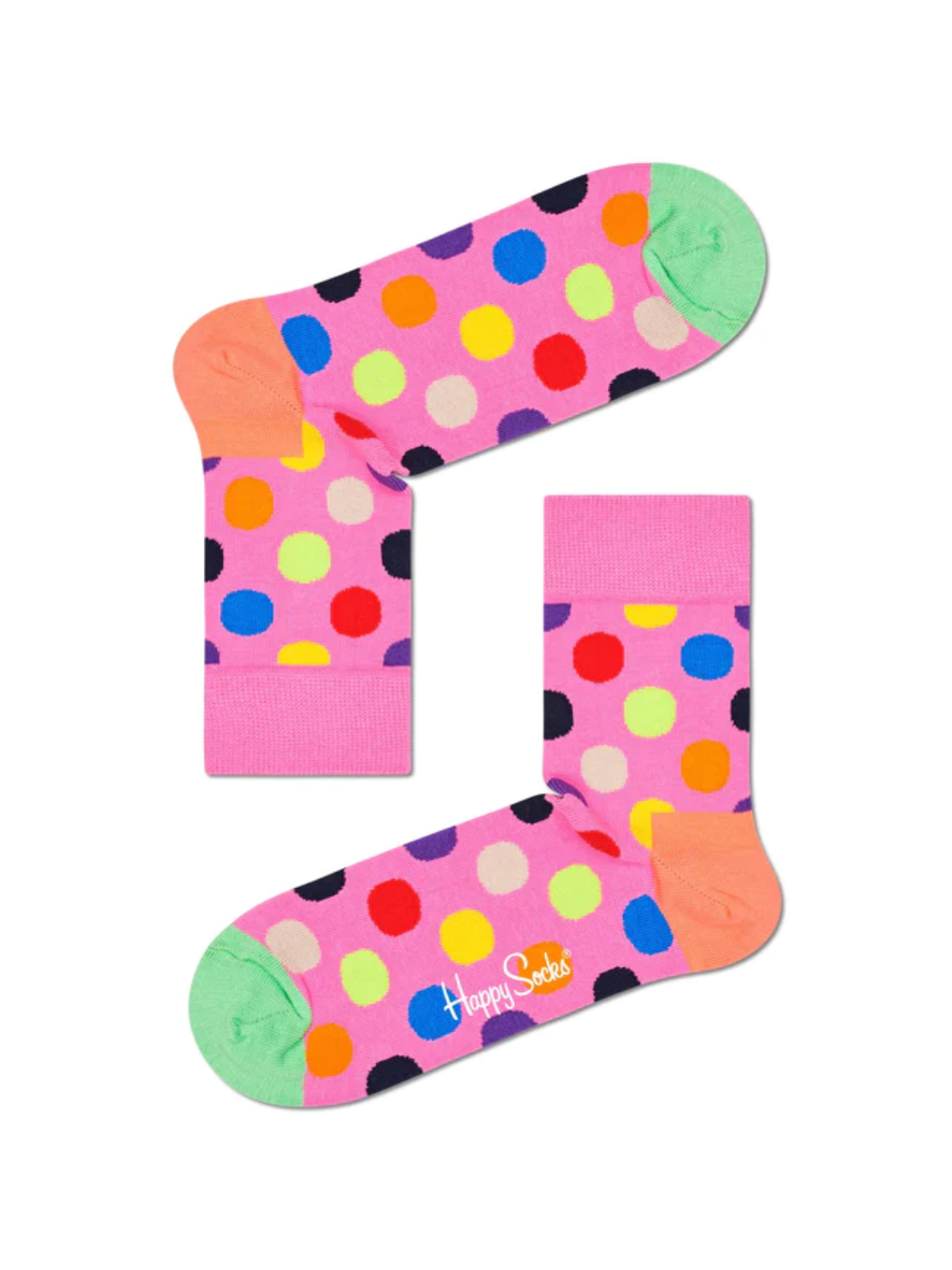 Rosa stor prick Happy Socks för kvinnor