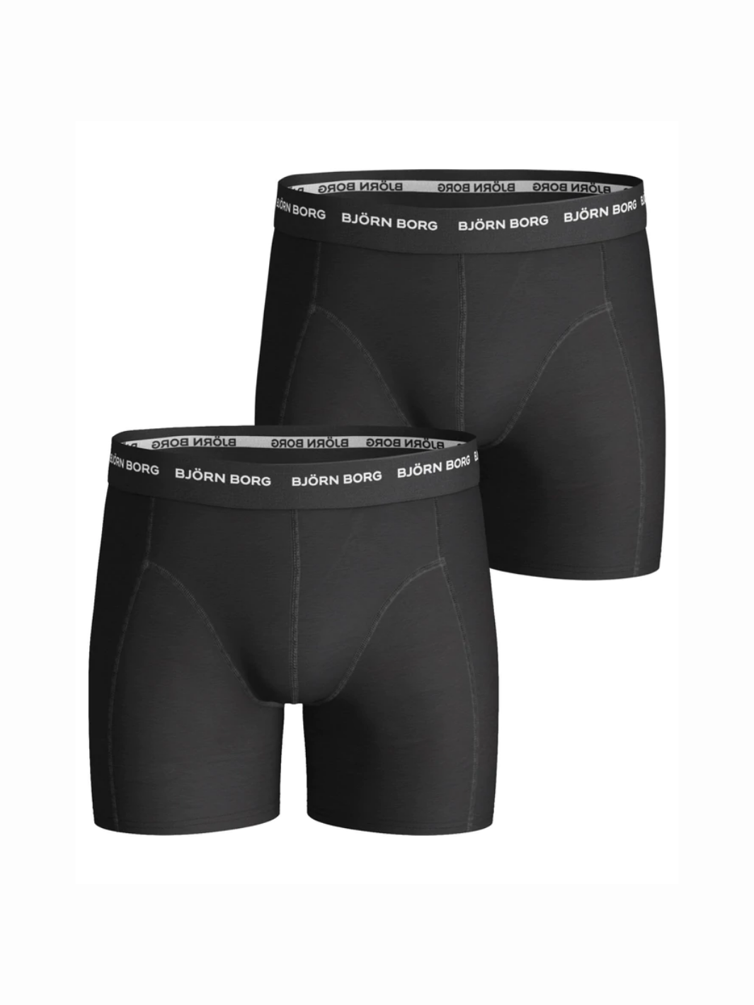 Svarta 2-pack Björn Borg Basic boxershorts för pojkar