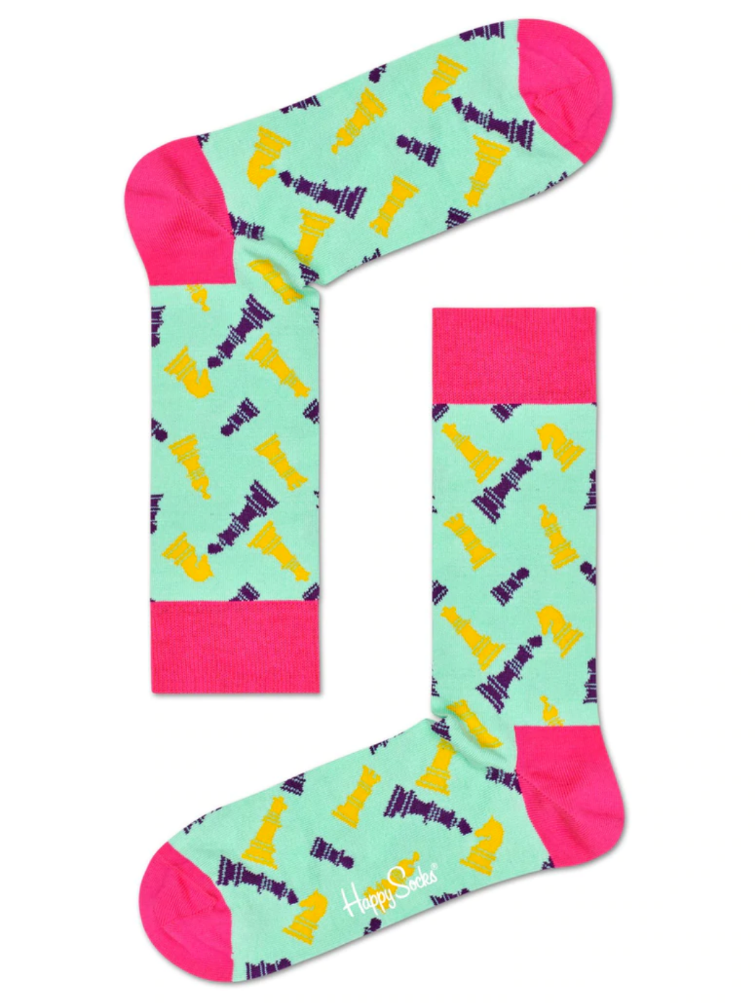 Turkosgröna Happy Socks Schackstrumpor för honom och henne