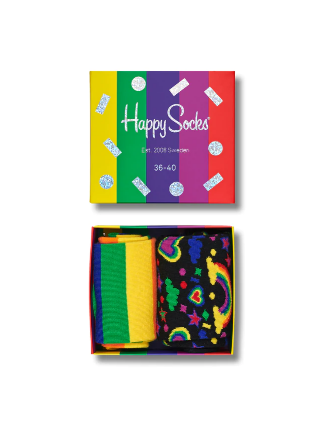 Happy Socks Pride 2-pack presentask för henne