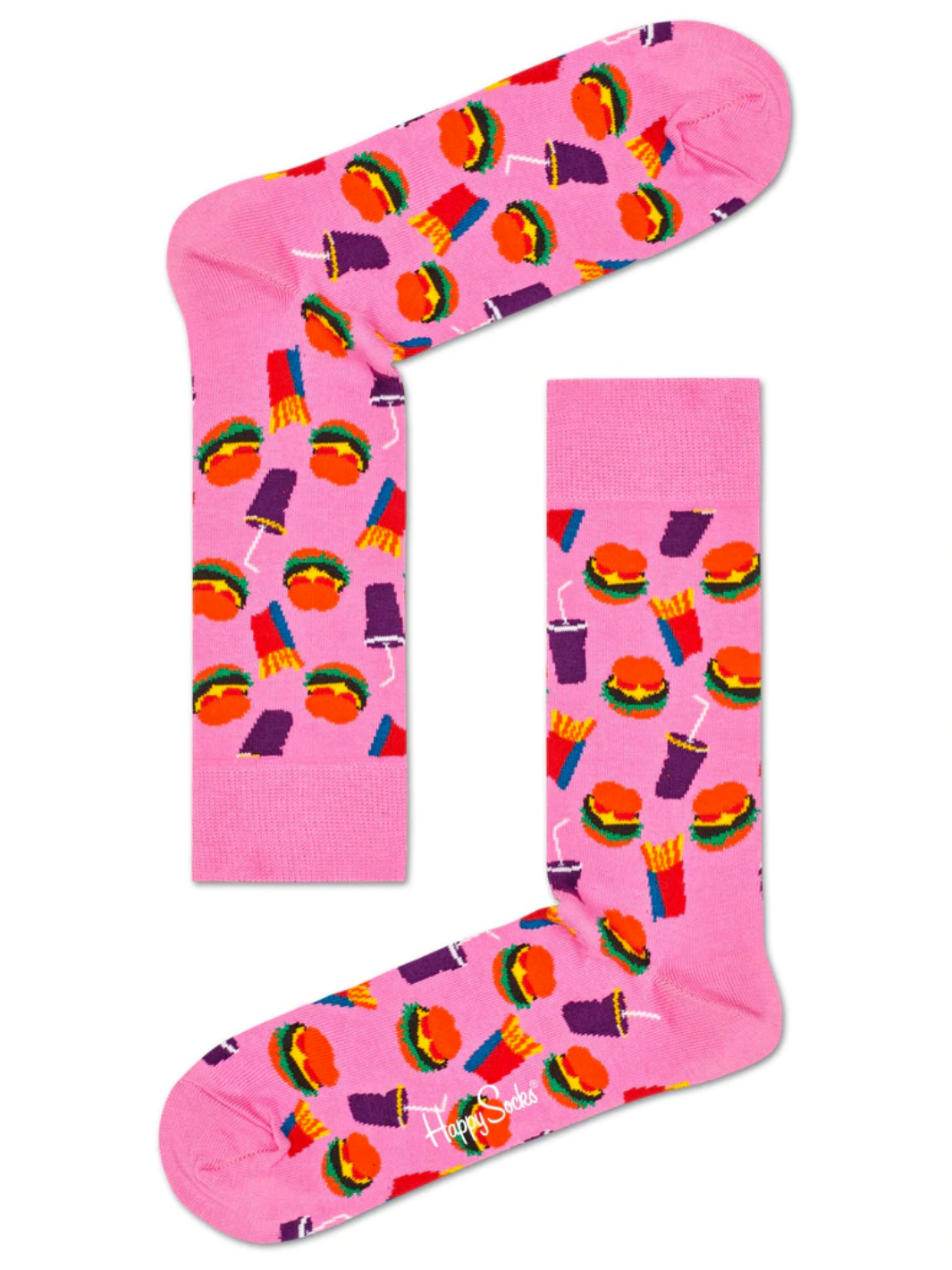 Rosa Happy Socks Hamburgersocka för honom
