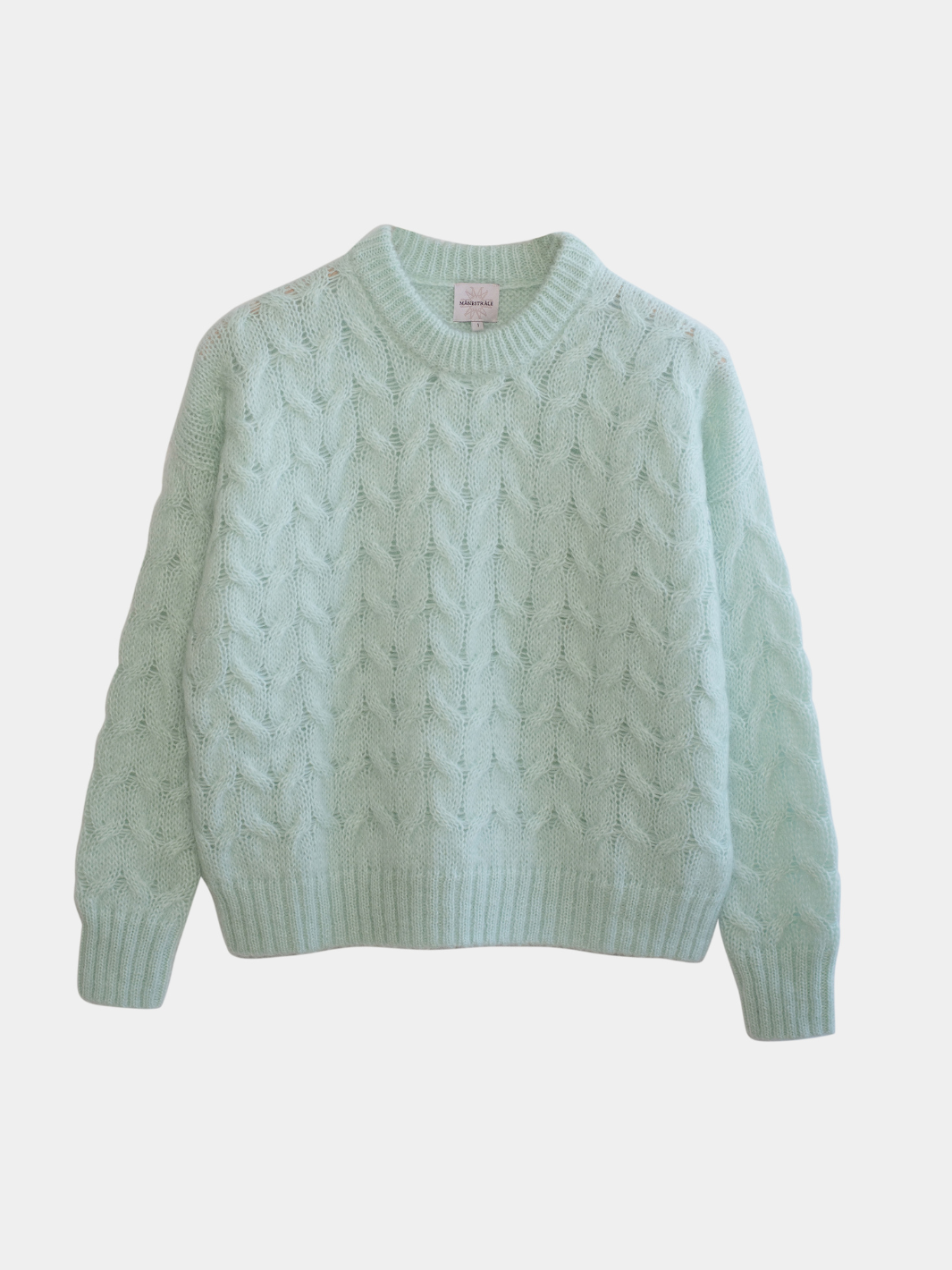 Mint Moonbeam Mohair Cable Stick