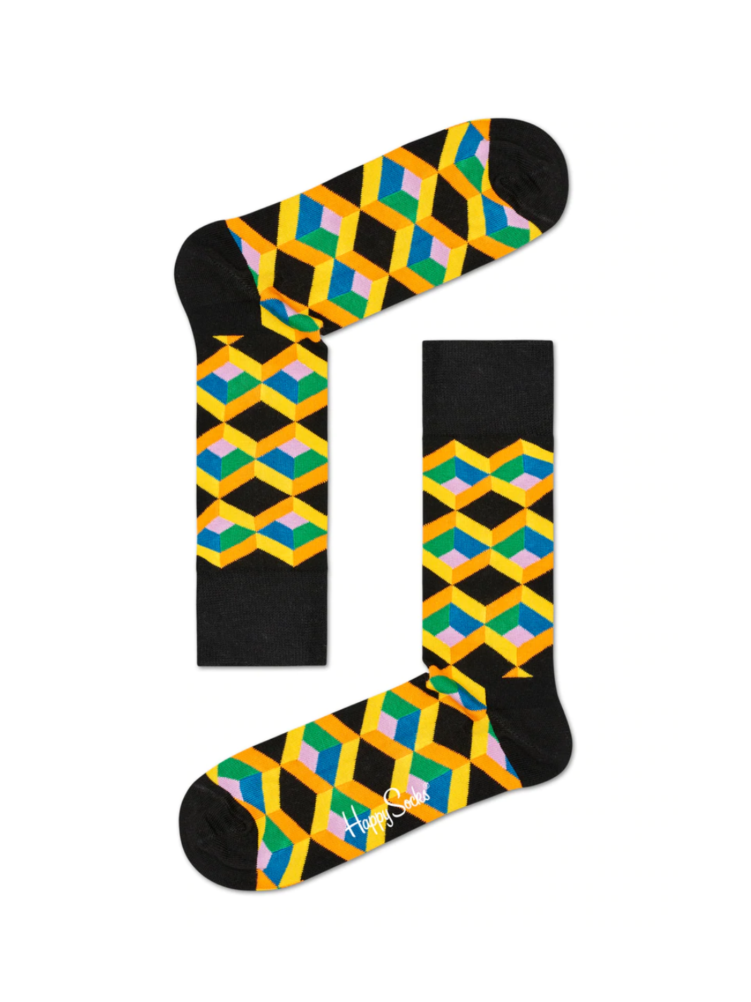 Svarta Happy Socks Optic Square Sock For Her