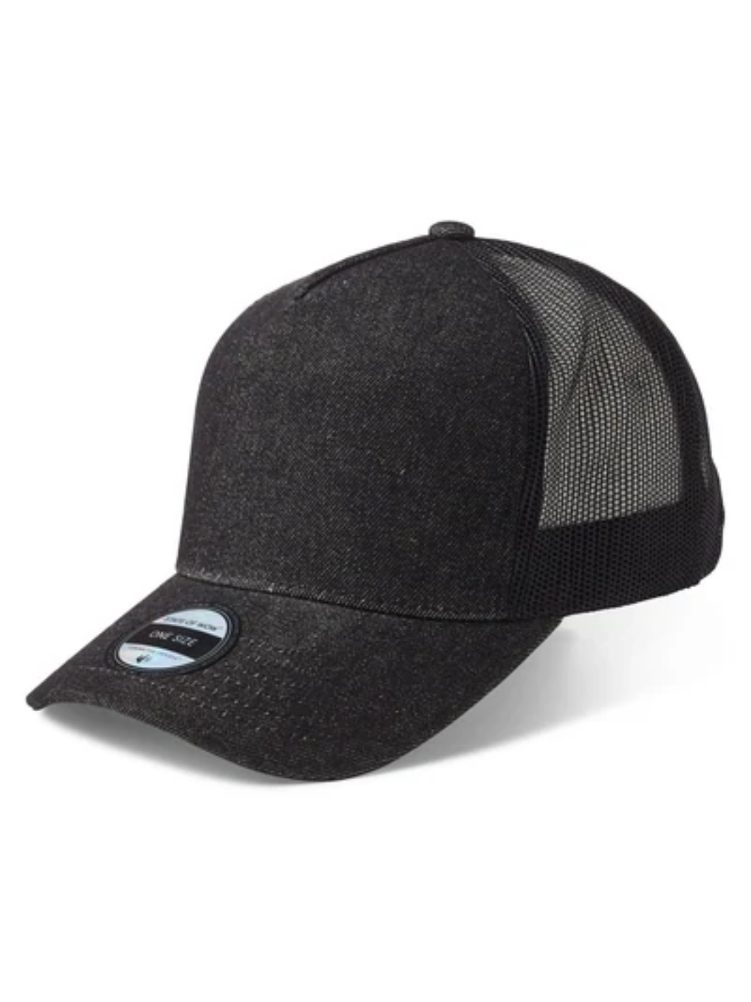 Reed Black Denim Baseball Trucker Keps