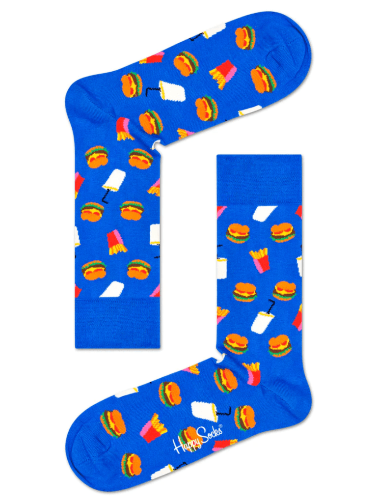 Koboltblå Happy Socks Hamburger Sok Til Ham 41 - 46 Happy Socks