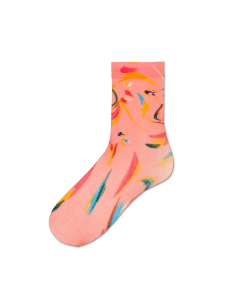 Lyserød Hysteria Mia Ankel Strømpe One Size ( 36 - 41 ) Hysteria