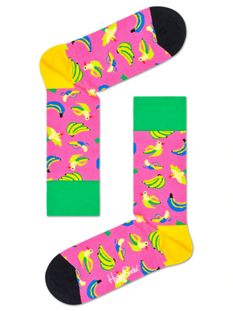 Pink Happy Socks Banana Bird Sok Til Hende 36 - 40 Happy Socks