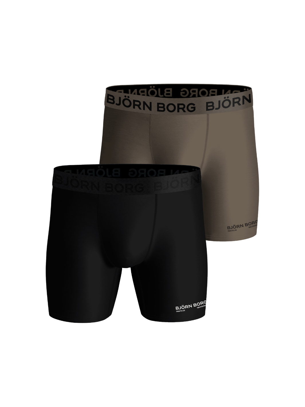 2-Pack Sort / Brun Björn Borg Performance Boxer Shorts