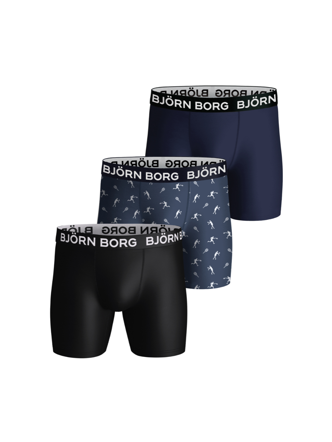 3-Pack Blå Björn Borg Performance Boxershorts