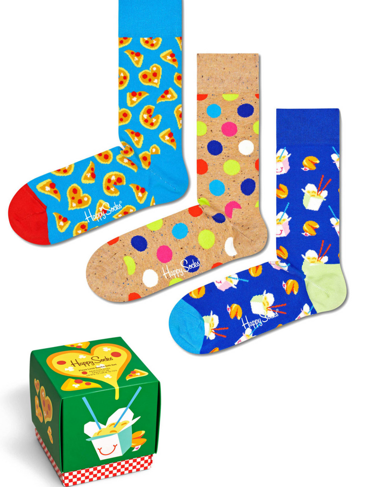 3-pack Happy Socks Love Pizza Socks