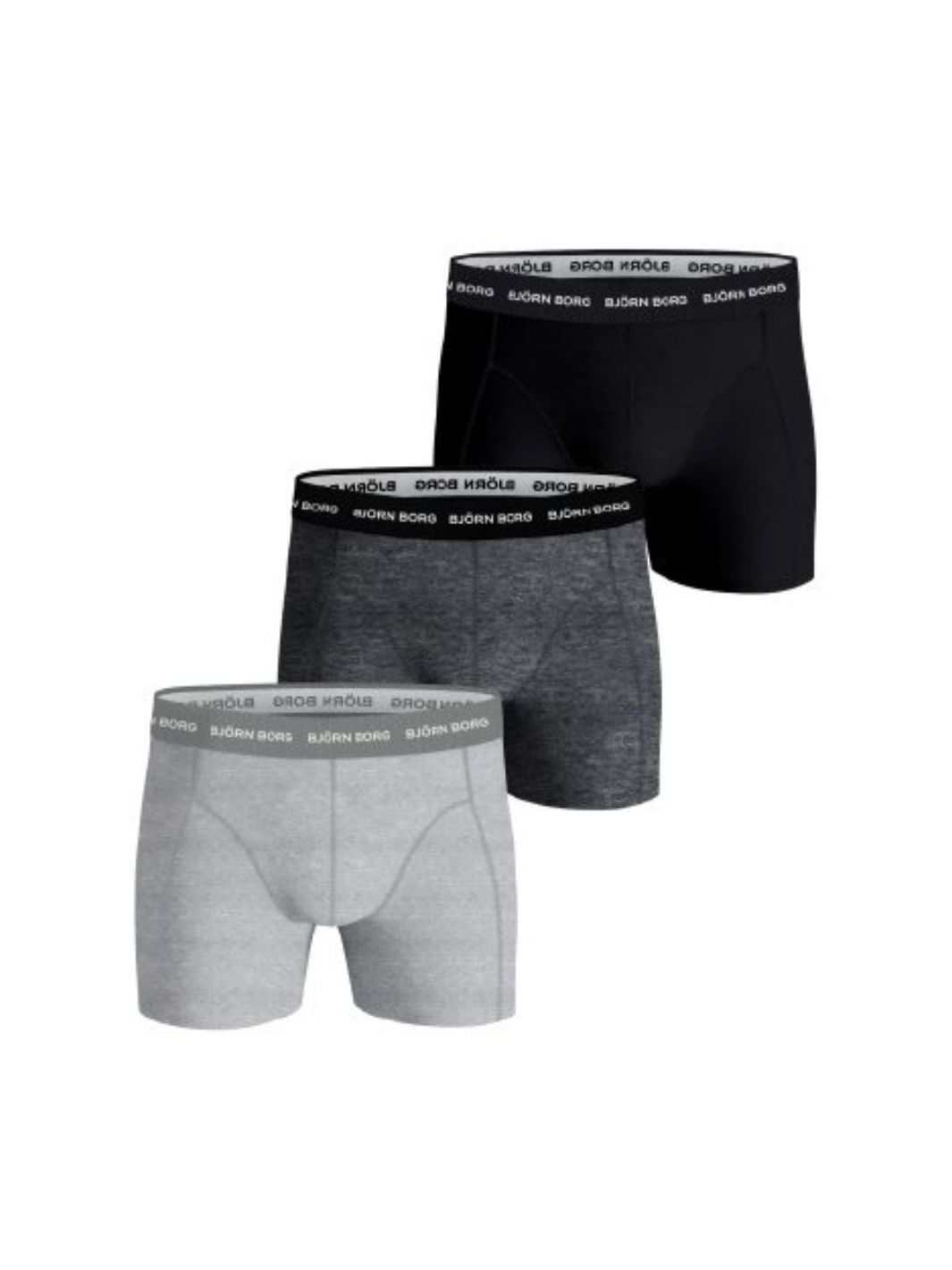 3-Pack Sort & Grå Björn Borg  Boxer Shorts