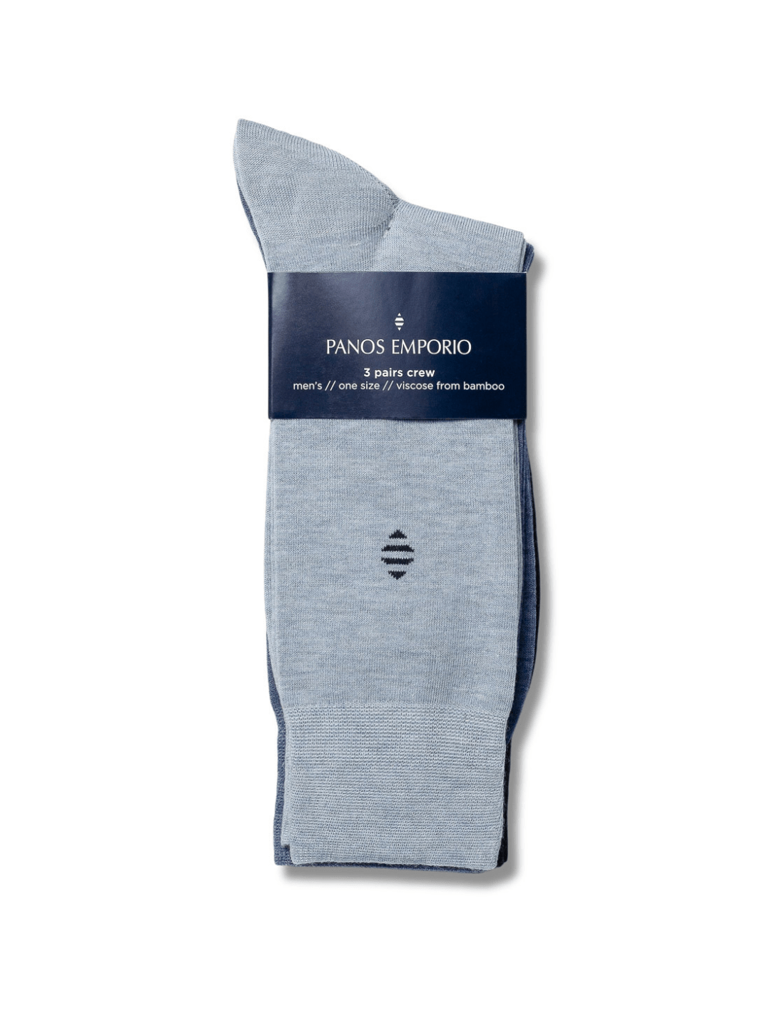3-Pack Blå Panos Emporio Bambus Strømper 40 - 46 ONE SIZE Panos Emporio