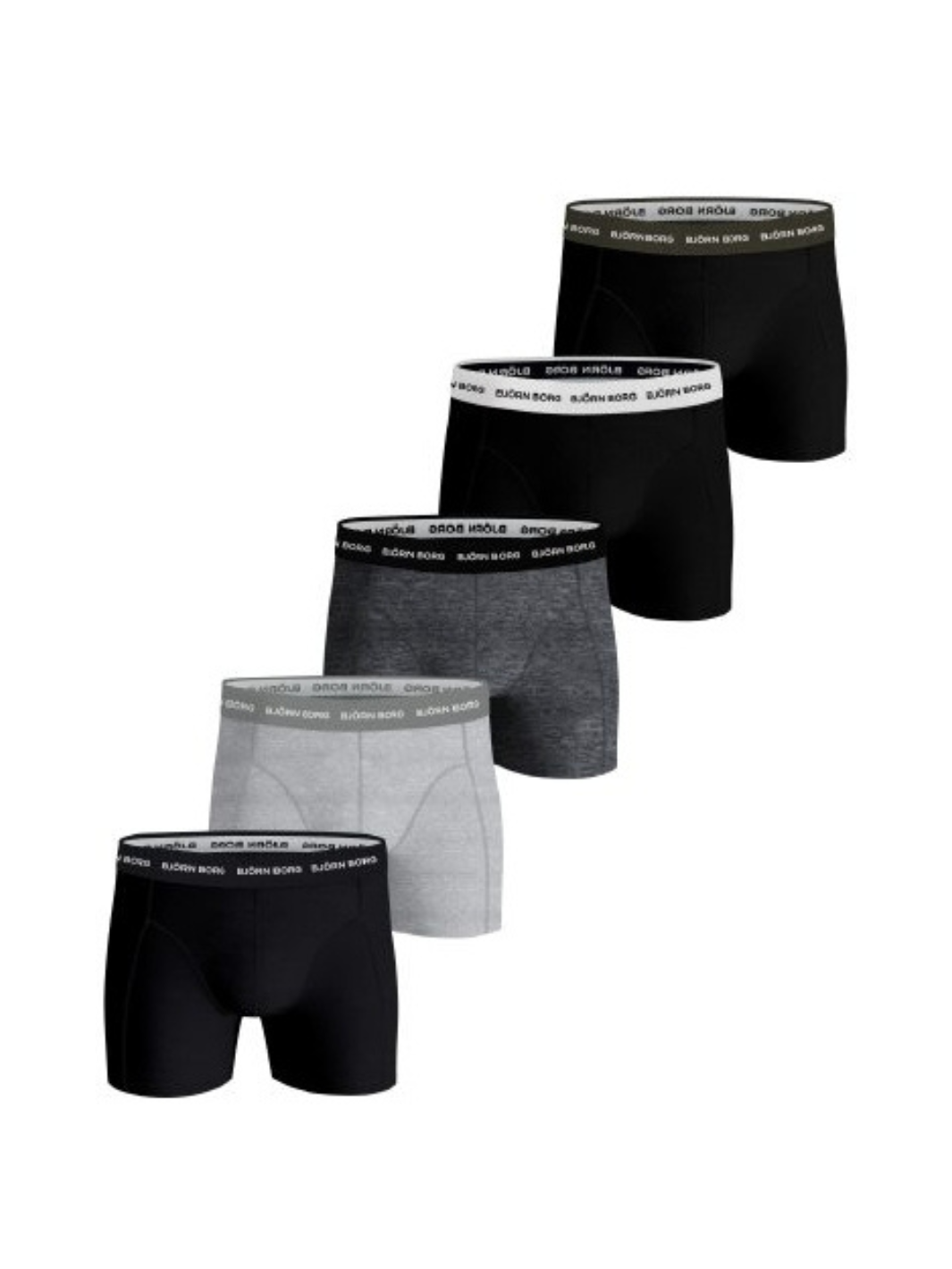 5-Pack Björn Borg  Grå / Sort Boxer Shorts