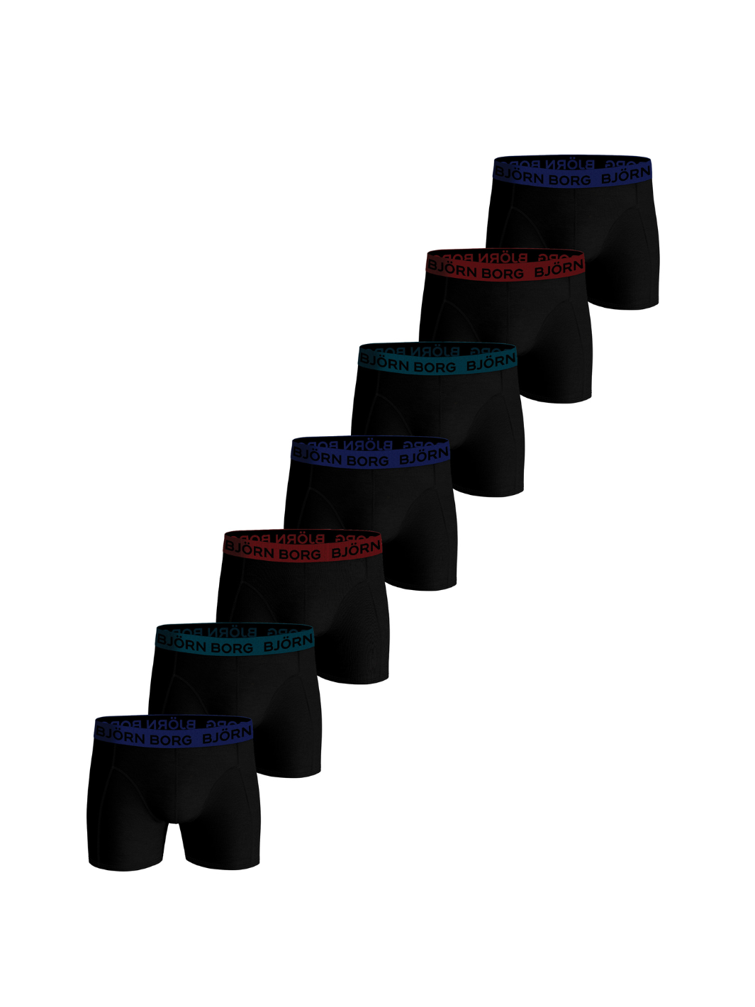 Björn Borg 7-Pack 10002600-MP001 farverige boxershorts til mænd - Komfortabelt og slidstærkt undertøj