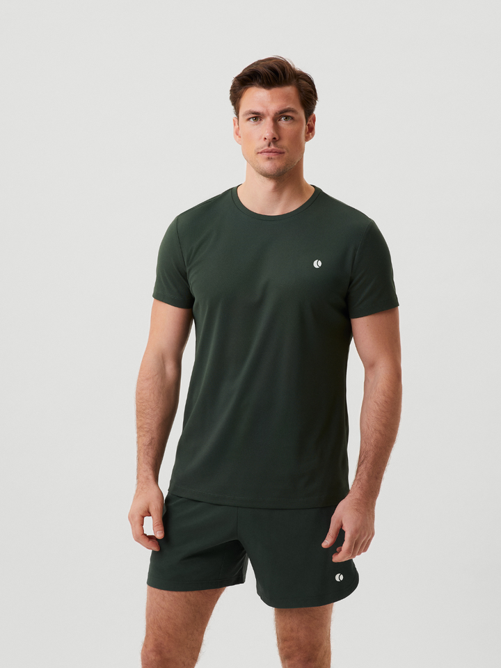Armygrøn Björn Borg Performance Stripe T-Shirt