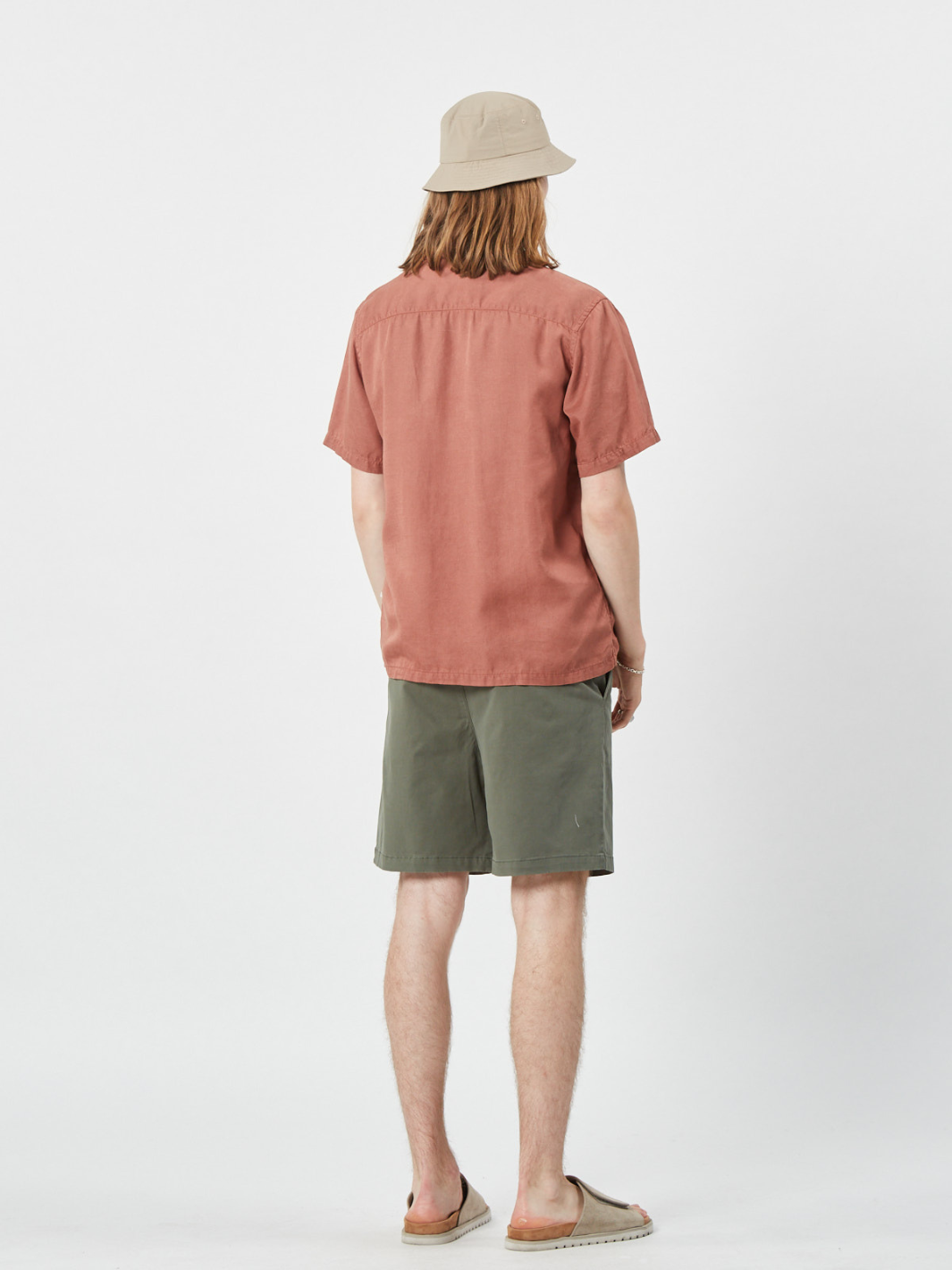 Army Green Bratto Mini Shorts för män