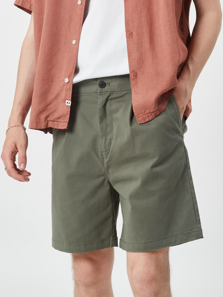 Army Green Bratto Mini Shorts för män
