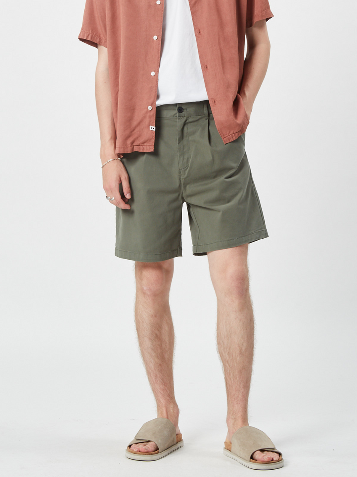 Army Green Bratto Mini Shorts för män