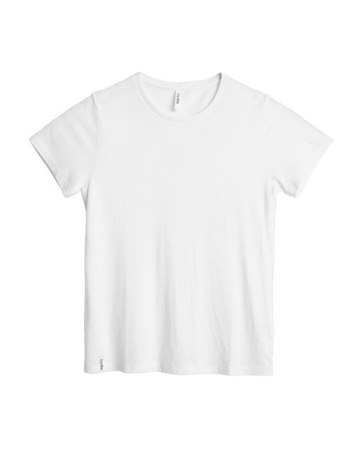 Basic Icôn T-shirt med rund hals för kvinnor