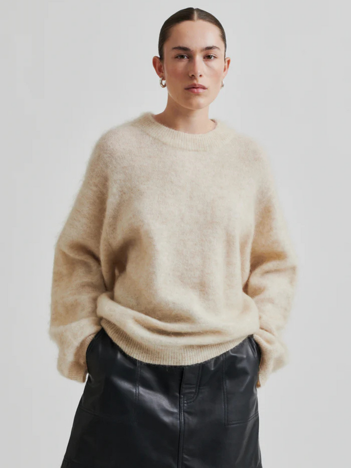 Beige Andra Kvinna Anneleen Stickat