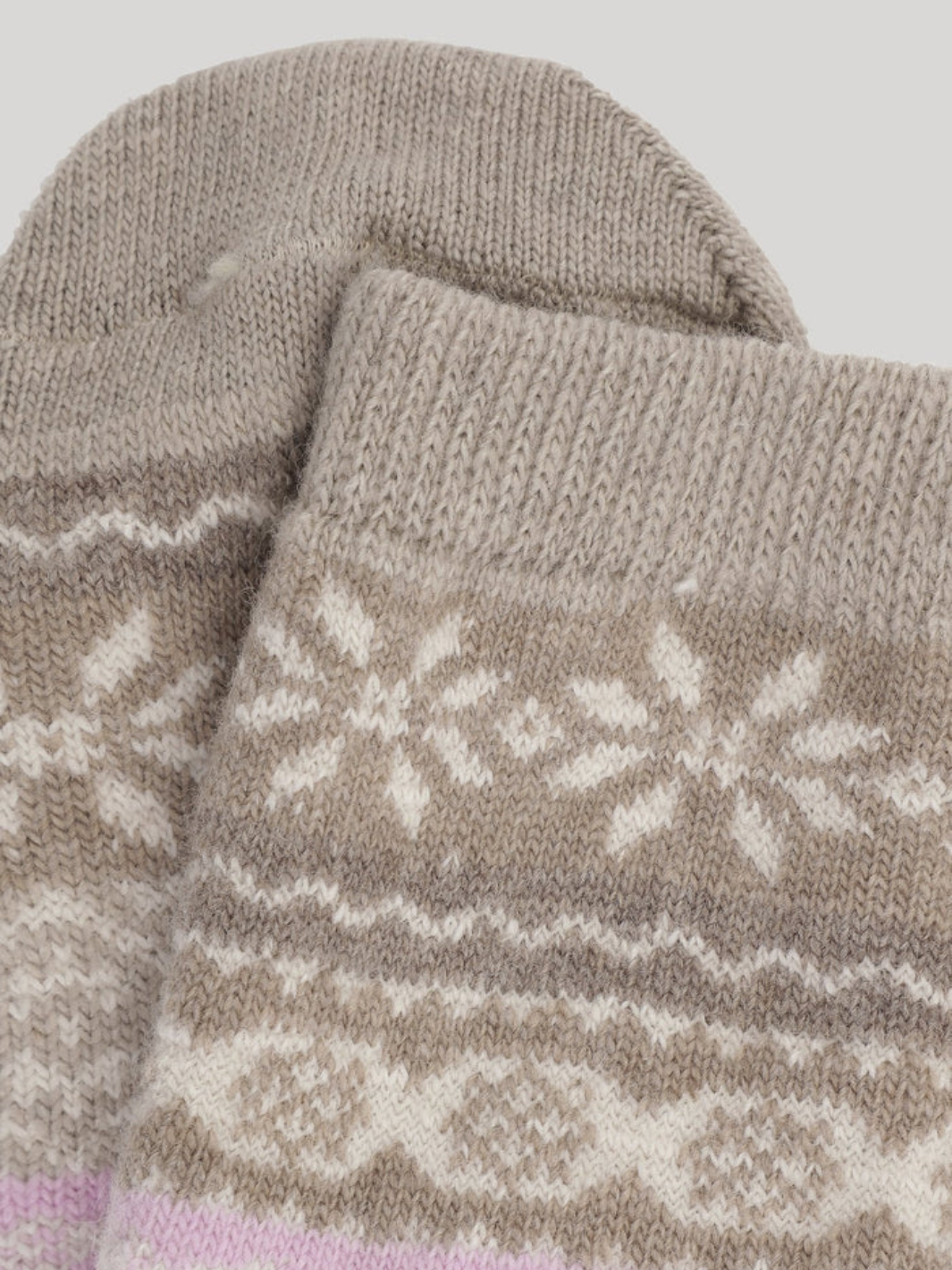 Beige stickad Dear Denier Cashmere Sock