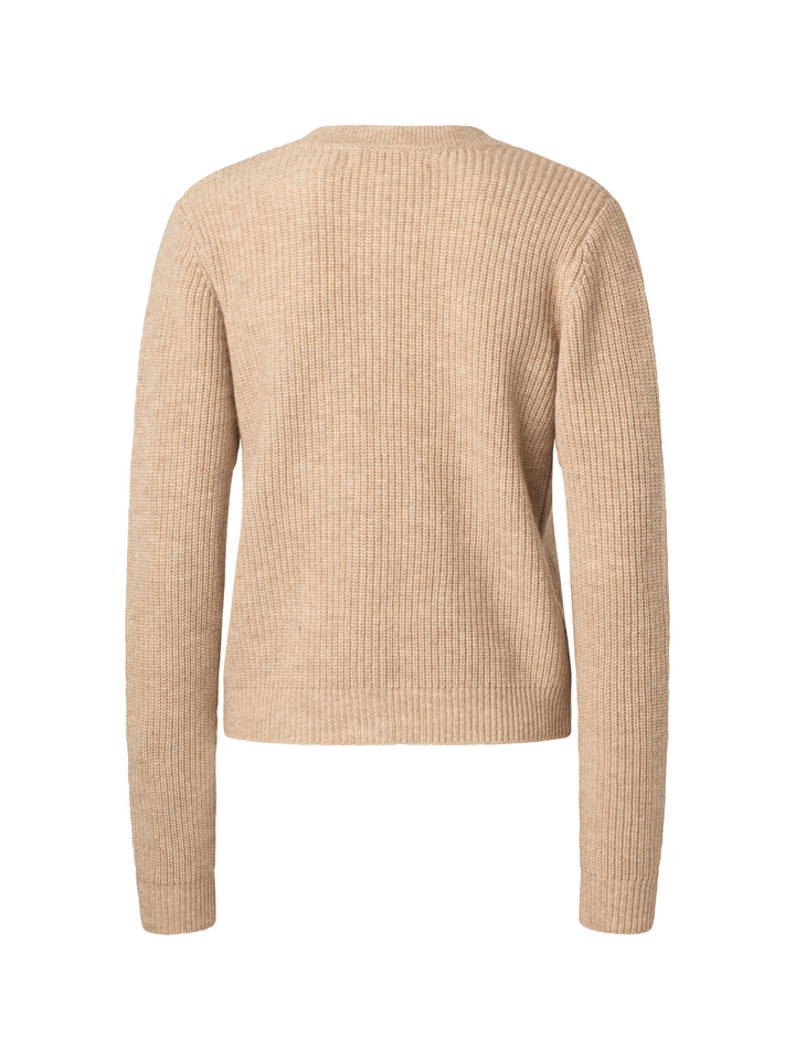Beige Vevi Custommade Stickad Cardigan