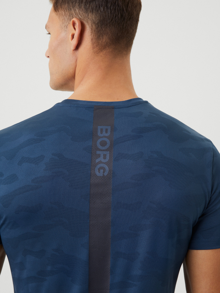 Blå Björn Borg Camo Performance T-shirt