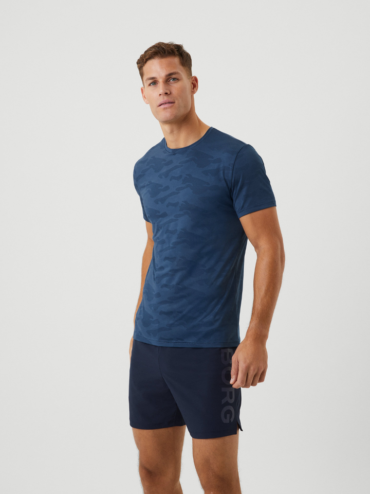 Blå Björn Borg Camo Performance T-shirt