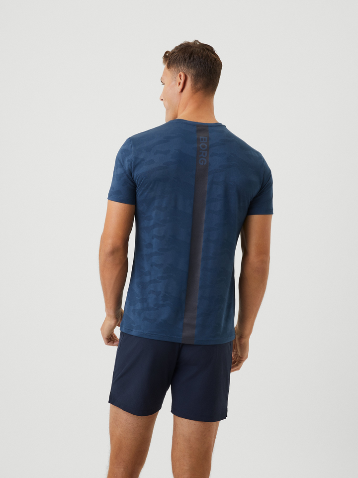 Blå Björn Borg Camo Performance T-shirt