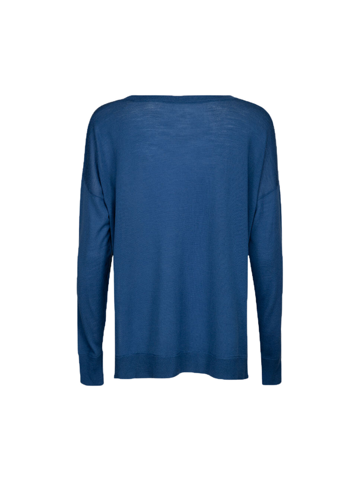 Blå Siri Moonbeam Crewneck Stick